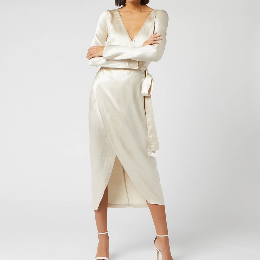 Bec & Bridge satin wrap dress